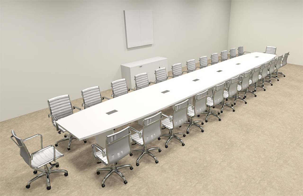 Modern Boat Shaped 28' Feet Conference Table, #OF-CON-C131