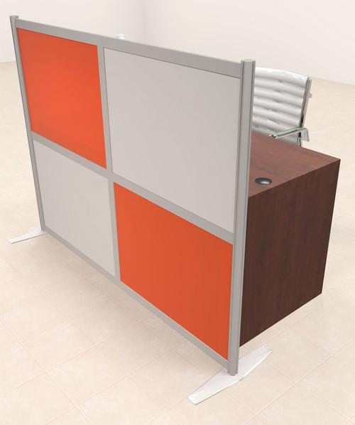 One Person Workstation w/Acrylic Aluminum Privacy Panel, #OT-SUL-HPO98