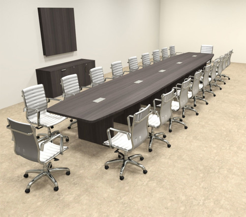 Modern Boat Shapedd 22' Feet Conference Table, #OF-CON-C139