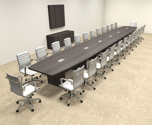 Modern Boat Shapedd 28' Feet Conference Table, #OF-CON-C142