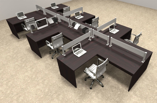 Six Person Modern Aluminum Organizer Divider Office Workstation, #OT-SUL-SPW51