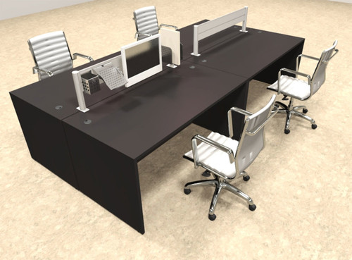 Four Person Modern Aluminum Organizer Divider Office Workstation, #OT-SUL-FPW8
