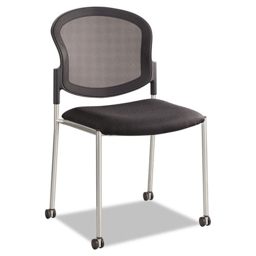 Diaz Guest Chair, Mesh Back/fabric Seat, Black, #SF-3898-BL