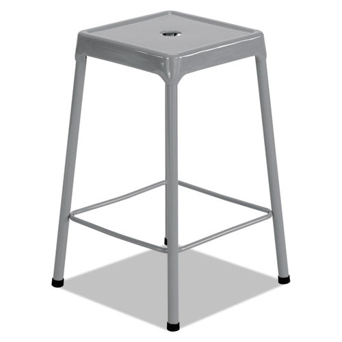 Counter-Height Steel Stool, Silver, #SF-5494-SL