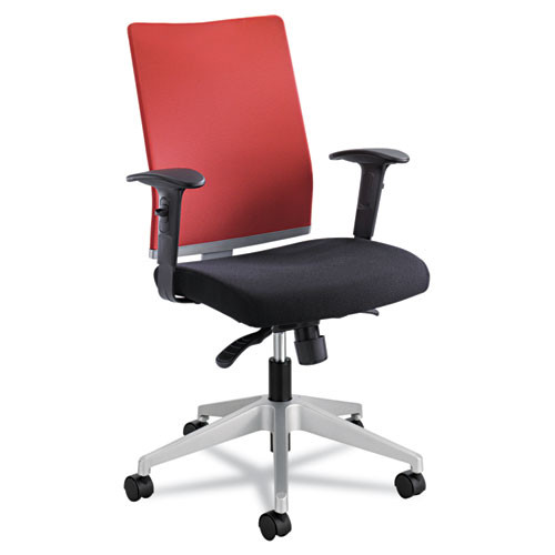 Tez Series Manager Synchro-Tilt Task Chair, Red Mesh Back, Black Fabric Seat, #SF-5920-TA