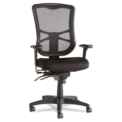Alera Elusion Series Mesh High-Back Multifunction Chair, Black, #AL-1085