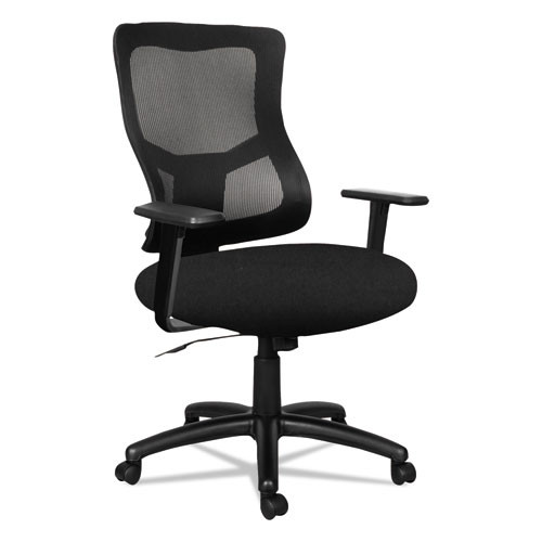 Elusion Ii Series Mesh Mid-Back Swivel/tilt Chair With Adjustable Arms, Black, #AL-1094