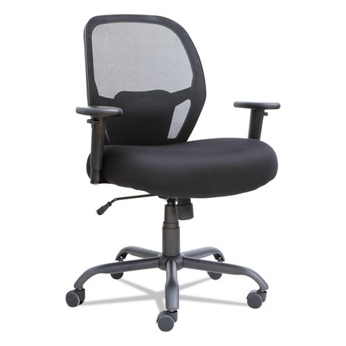 Alera Merix Series Mesh Big/tall Mid-Back Swivel/tilt Chair, Black, #AL-1156