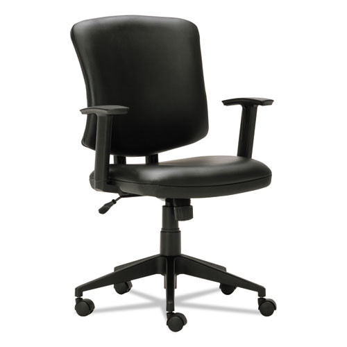Everyday Task Office Chair, Black Leather, #AL-1197