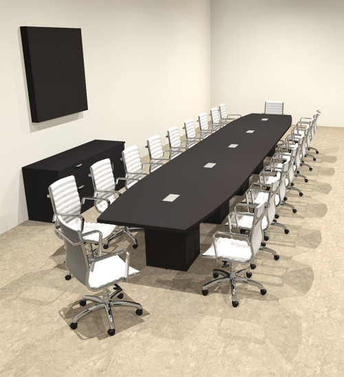 Modern Boat Shaped Cube Leg 22' Feet Conference Table, #OF-CON-CQ69