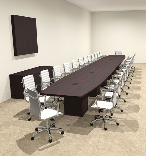 Modern Boat Shaped Cube Leg 28' Feet Conference Table, #OF-CON-CQ92