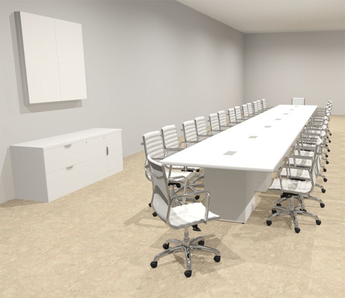 Modern Rectangular Top Cube Leg 28' Feet Conference Table, #OF-CON-CS41 Modern Rectangular Top Cube Leg 28' Feet Conference Table, #OF-CON-CS41