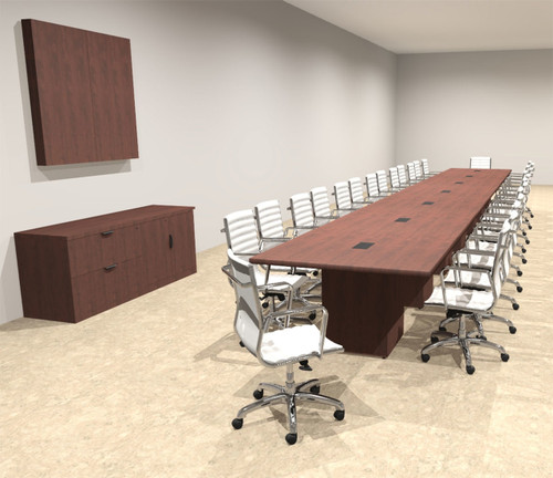 Modern Rectangular Top Cube Leg 28' Feet Conference Table, #OF-CON-CS45 Modern Rectangular Top Cube Leg 28' Feet Conference Table, #OF-CON-CS45