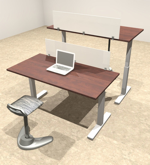 Two Persons Modern Power Height Adjustable Divider Workstation, #OT-SUL-FPH2