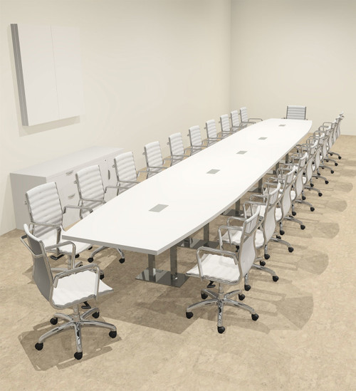 Modern Boat Shaped Steel Leg 24' Feet Conference Table, #OF-CON-CM71