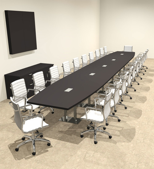 Modern Boat Shaped Steel Leg 24' Feet Conference Table, #OF-CON-CM77