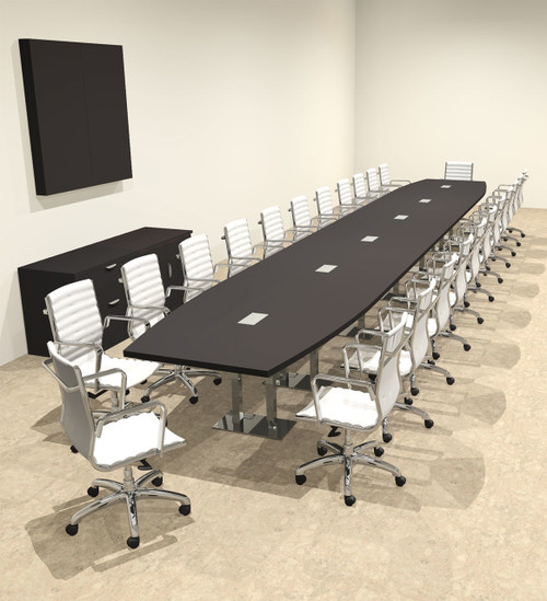 Modern Boat Shaped Steel Leg 26' Feet Conference Table, #OF-CON-CM85