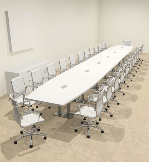 Modern Boat Shaped Steel Leg 28' Feet Conference Table, #OF-CON-CM87