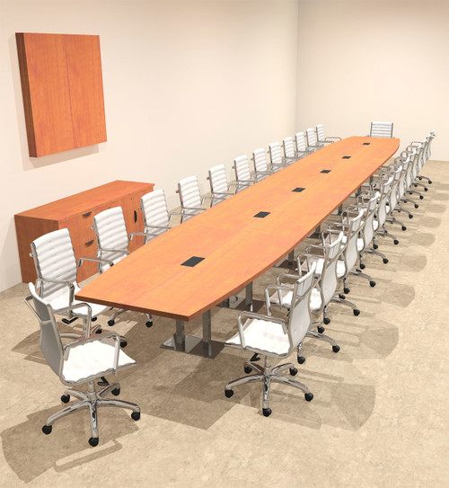 Modern Boat Shaped Steel Leg 28' Feet Conference Table, #OF-CON-CM89