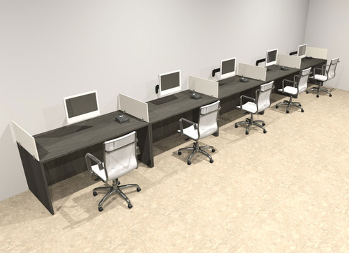 Five Person Modern Divider Office Workstation Desk Set, #OT-SUL-SP68