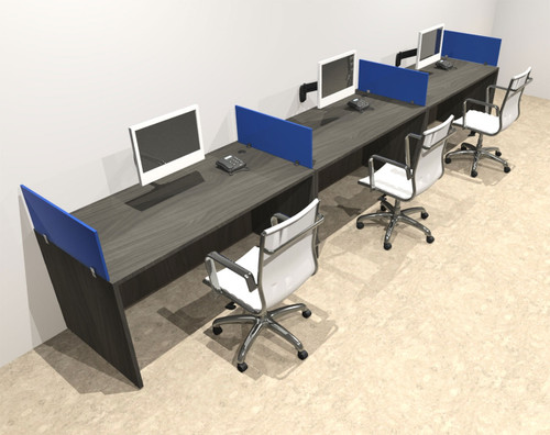 Three Person Modern Divider Office Workstation Desk Set, #OT-SUL-SPB66