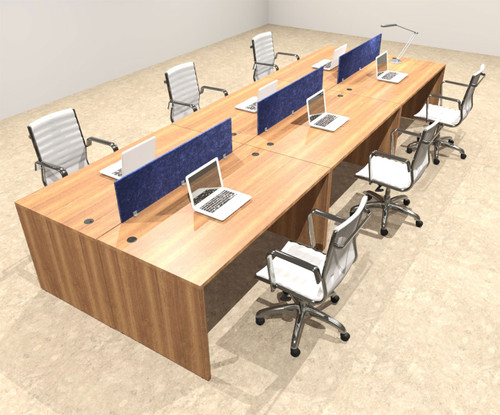 Six Person Modern Accoustic Divider Office Workstation Desk Set, #OT-SUL-FPRB9