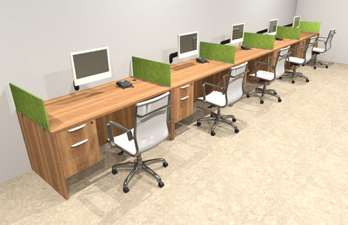 Five Person Modern Accoustic Divider Office Workstation Desk Set, #OT-SUL-SPRA33