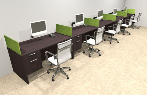 Five Person Modern Accoustic Divider Office Workstation Desk Set, #OT-SUL-SPRA35