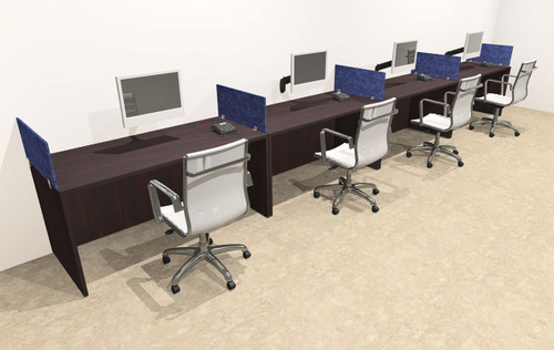 Four Person Modern Accoustic Divider Office Workstation Desk Set, #OT-SUL-SPRB11