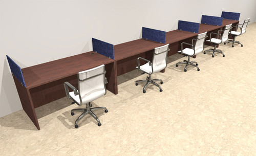 Five Person Modern Accoustic Divider Office Workstation Desk Set, #OT-SUL-SPRB14