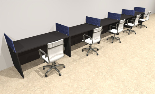 Five Person Modern Accoustic Divider Office Workstation Desk Set, #OT-SUL-SPRB16