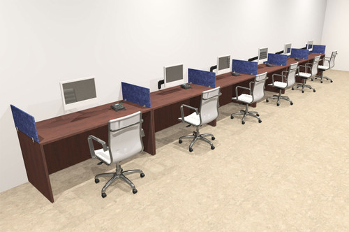 Six Person Modern Accoustic Divider Office Workstation Desk Set, #OT-SUL-SPRB18