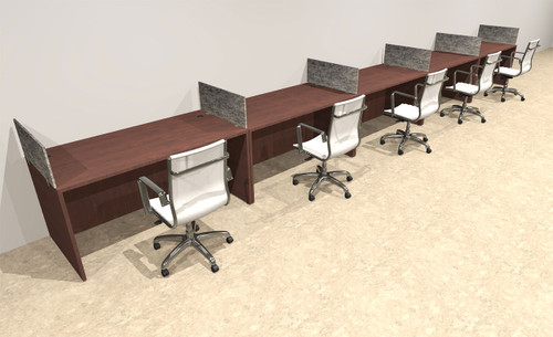 Five Person Modern Accoustic Divider Office Workstation Desk Set, #OT-SUL-SPRG14