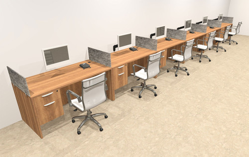 Six Person Modern Accoustic Divider Office Workstation Desk Set, #OT-SUL-SPRG37