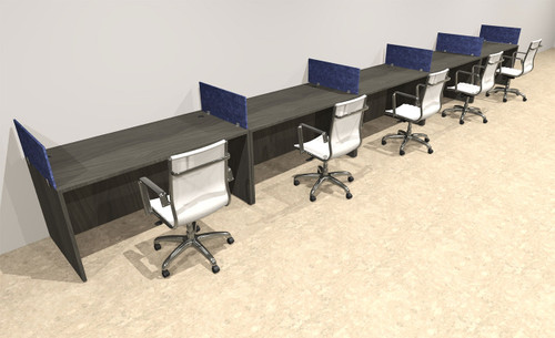 Five Person Modern Accoustic Divider Office Workstation Desk Set, #OT-SUL-SPRB68