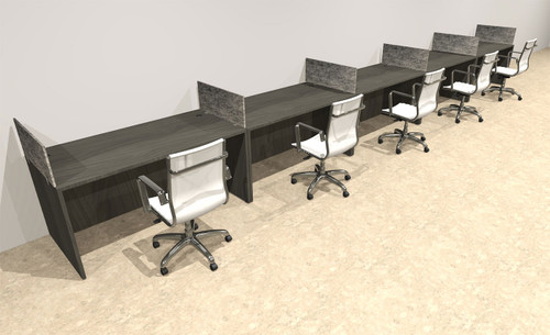 Five Person Modern Accoustic Divider Office Workstation Desk Set, #OT-SUL-SPRG68