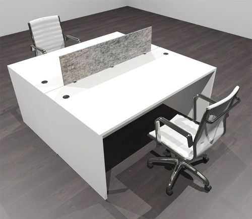 Two Person Modern Accountic Divider Office Workatation Desk Set, #OF-CPN-FPRG1