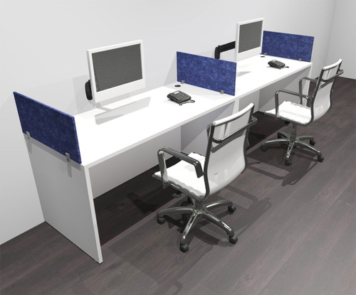 Two Person Modern Accoustic Divider Office Workstation Desk Set, #OF-CPN-SPRB1