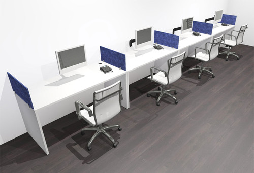 Four Person Modern Accoustic Divider Office Workstation Desk Set, #OF-CPN-SPRB9