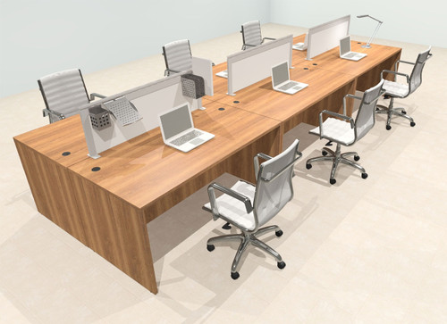Six Person Modern Aluminum Organizer Divider Office Workstation Desk Set, #OT-SUL-FPS9