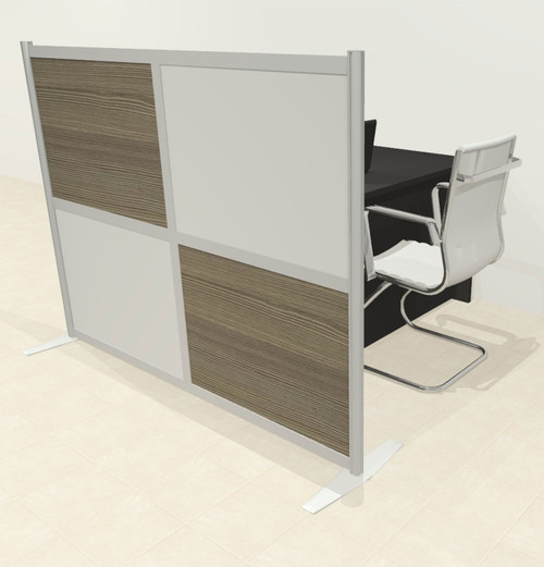 One Loft Modern Office Home Aluminum Frame Partition / Divider / Sneeze Guard, #UT-ALU-P6-C