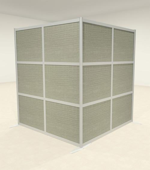 One L Shaped Loft Modern Office Home Aluminum Frame Partition / Divider / Sneeze Guard, #UT-ALU-P46