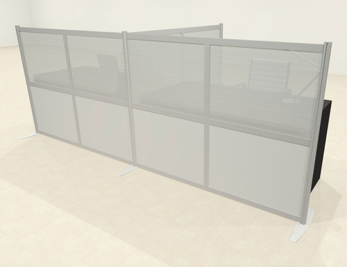 One T Shaped Loft Modern Office Home Aluminum Frame Partition / Divider / Sneeze Guard, #UT-ALU-P49-A