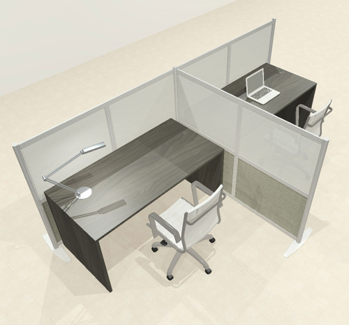 One T Shaped Loft Modern Office Home Aluminum Frame Partition / Divider / Sneeze Guard, #UT-ALU-P50-A
