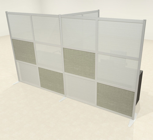 One T Shaped Loft Modern Office Home Aluminum Frame Partition / Divider / Sneeze Guard, #UT-ALU-P62-C