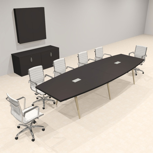 Modern Boat shaped 12' Feet Conference Table, #OF-CON-CW20