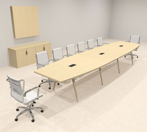 Modern Boat shaped 16' Feet Conference Table, #OF-CON-CW30