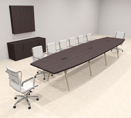 Modern Boat shaped 16' Feet Conference Table, #OF-CON-CW33