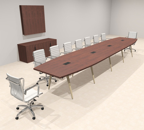 Modern Boat shaped 18' Feet Conference Table, #OF-CON-CW39