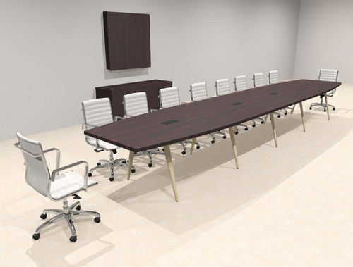 Modern Boat shaped 20' Feet Conference Table, #OF-CON-CW47